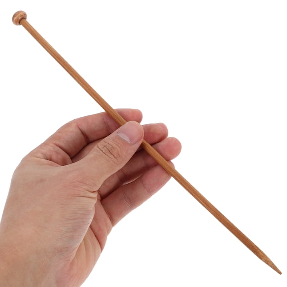 DEEPCRAFF Beginner Knitting Needles Brown Wood for Sweaters and Scarves