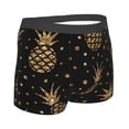 thumbnail image 3 of Disketp Gold Glitter Pineapples Men'S Boxer Briefs,Soft And Breathable Cotton Underwear With Comfortflex Waistband, 3 of 8