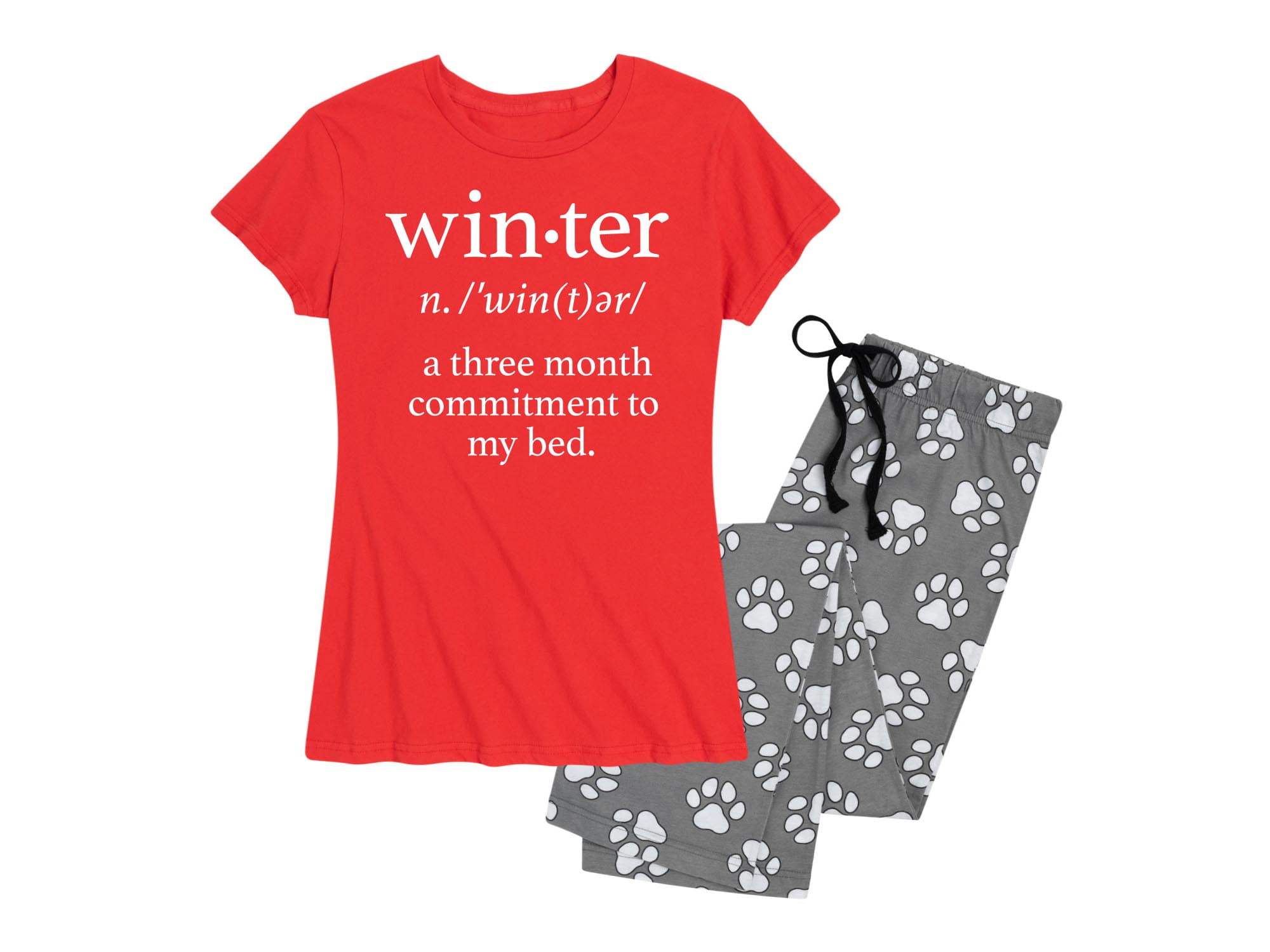 Nap Chat Family PJs Winter Definition Women's Pajama Set Walmart