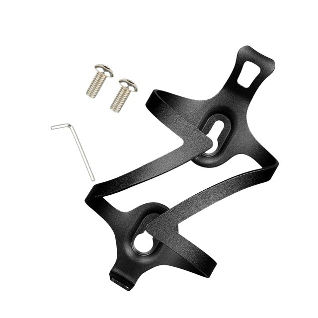 Soporte para botella de agua de bicicleta de aleación de aluminio con tornillos, fácil de instalar, bicicleta para adultos Negro
