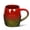 Rustic Autumn Red & Green, variant on HEETHYCOOL 21 oz Large Ceramic Coffee Mug, Reactive Glaze Pottery Tea Cup, Ocean Peacock Blue