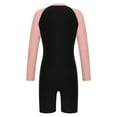 thumbnail image 2 of CHICTRY Unisex Boys Girls Upf 50+ Athletic Swimsuits Solid Long Sleeve Zip Up One Piece Rashguard Wetsuits Pink 14, 2 of 5