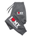 thumbnail image 3 of I Love My Girlfriend Printed Sweat pant Fitting Sport Pocket Drawstring Pant Outdoor, 3 of 6