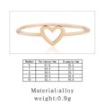 thumbnail image 3 of Bague pour Femmes Mode Mignonne Creux Coeur Cuivre Bijoux Bague Simple Band, 3 of 7