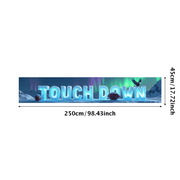 Vintage Style Football Themed Banner Touch Down Sign Party Decorations Backdrop for Football Parties Sports Events Fan Gatherings Photo Booths