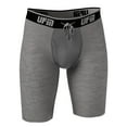 thumbnail image 2 of UFM Mens Underwear, 9 Inch Inseam Bamboo-Spandex Mens Boxer Briefs, Adjustable REG Support Pouch Mens Boxers, 36-38(L) Waist, Gray, 2 of 5