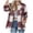 Wine, variant on Lindreshi Shackets for Women 2023 with Pockets Women's Casual Loose Plaid Printed Long Sleeve Vintage Lapel Wool Coat