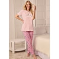 thumbnail image 5 of Dreams & Co. Plus Size Graphic Tee Pure Cotton PJ Set, 5 of 6
