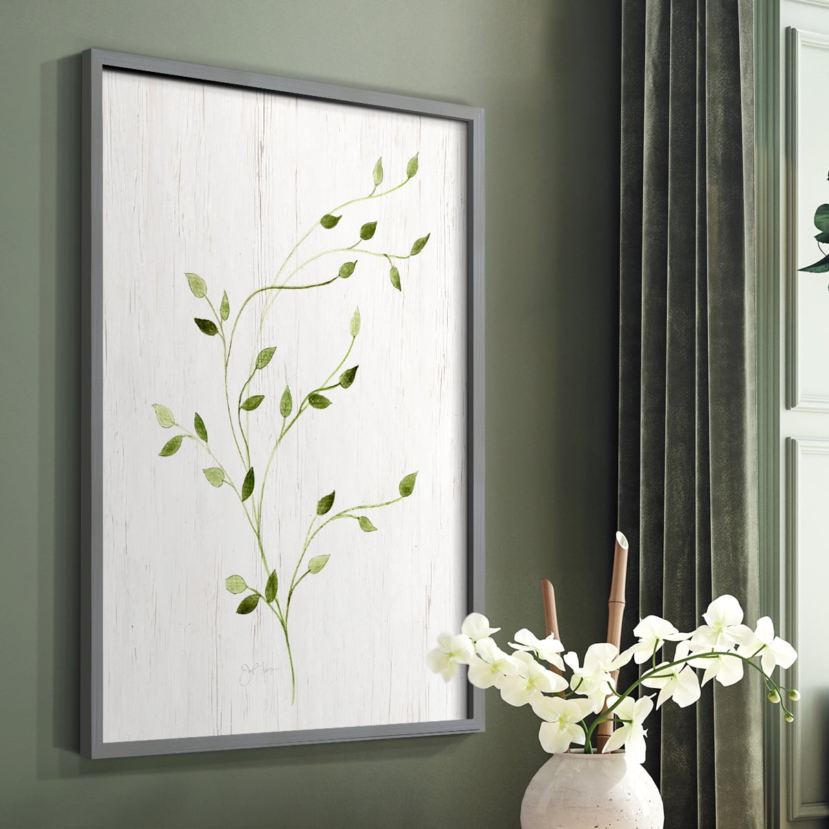 Windblown Leaves I Framed Print - Solid Wood in Single Picture Frame Solid Wood 2 Framed Print