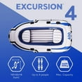 thumbnail image 2 of BN-LINK 4-Person Inflatable Boat Series with Seats, Inflatable Raft with a Pair of Deluxe Oars, High-Output Pump, Detachable Fishing Rod Holders, Fishing Boat for Ponds, Lakes, Rivers, 2 of 8