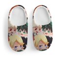 thumbnail image 3 of Anime Character My Hero Academia Kid's Cotton Slippers Winter Warm Soft Plush Slippers with Rubber Sole Non-Slip Indoor Outdoor Slip on Shoes Fluffy House Slippers For Boys Girls Teen, 3 of 8
