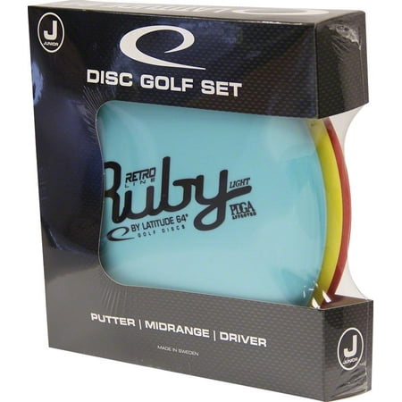 Latitude 64 Retro Junior Starter Disc Golf Set: Assorted (Best Disc Golf Starter Set)
