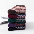 thumbnail image 2 of LEZMORE 5 Pair Women Warm Wool Socks Soft Cozy Socks for Fall Winter Sports Socks Cashmere Athletic Crew Socks for Women, 2 of 5