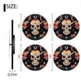 thumbnail image 2 of Non-Ticking Silent Wall Clocks Battery Operated Personalized Decor Clock for Living Room,Bedroom-Dead Skull With Flowers(14inch), 2 of 4