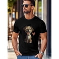 thumbnail image 2 of Men's T-Shirt,Short Sleeve Tee Shirt Casual Tops Cartoon Dog Love Heart Crew Neck T Shirts for Men, 2 of 8