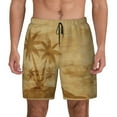 thumbnail image 3 of Uemuo Retro Palm Tree Pattern Mens Swim Trunks Quick Dry Board Shorts with Mesh Lining, Stretch Beach Shorts Quick Dry No-Chafing Board Shorts-X-Large, 3 of 9