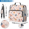 thumbnail image 3 of ALAZA Zipper Binder Floral and Leaf on Pink 3 Ring Trapper Keeper File Folder Organizer Bag, 3 of 8