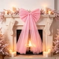 thumbnail image 6 of 1 Pcs Pink Large Bow Party Decorations 13.4 x 28.7 Inch Giant Ribbon Bow Hanging Wall Decor Wrapping DIY Craft for Birthday Valentines Day Wedding Baby Shower Room Wall Backdrop Party, 6 of 7