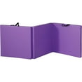 thumbnail image 5 of ZENY 2’’ Thick Tri-fold Folding Gym Exercise Mat Extra Thick Gymnastics Mat Tumbling Mat with Carrying Handles for Home Workout, Core Workouts, Stretching, MMA, Yoga-Purple, 5 of 10