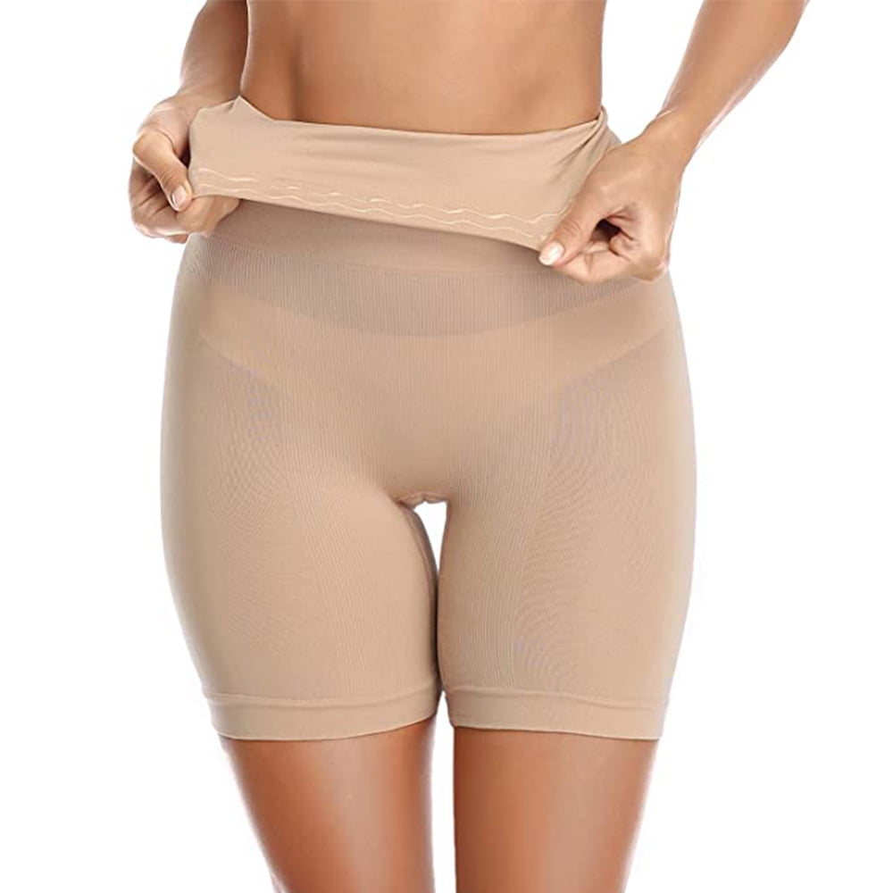 Flarixa Plus Size Shapewear Women Tummy Control Shorts High-rise Slimming  Belly Underwear Lace Safety Shorts Body Shaper Panties