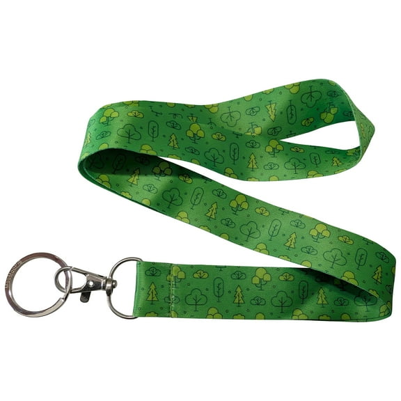 Spring Trees Green Keychain Lanyard