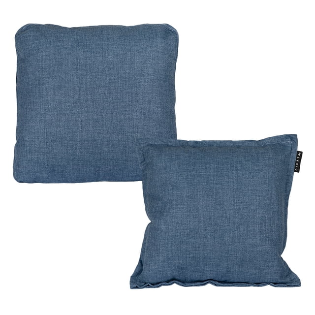 Set de 2 Cojines Kappa Zita (1 Cuadrado + 1 Cuadrado Grande) Azul Denim