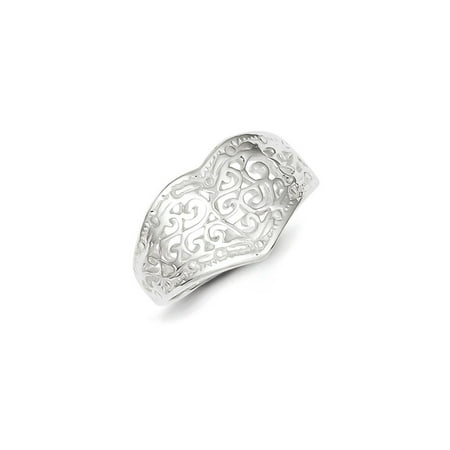 - 925 Sterling Silver Swirl Design Band Ring Size 7.00 S/love Gifts For Women For Her