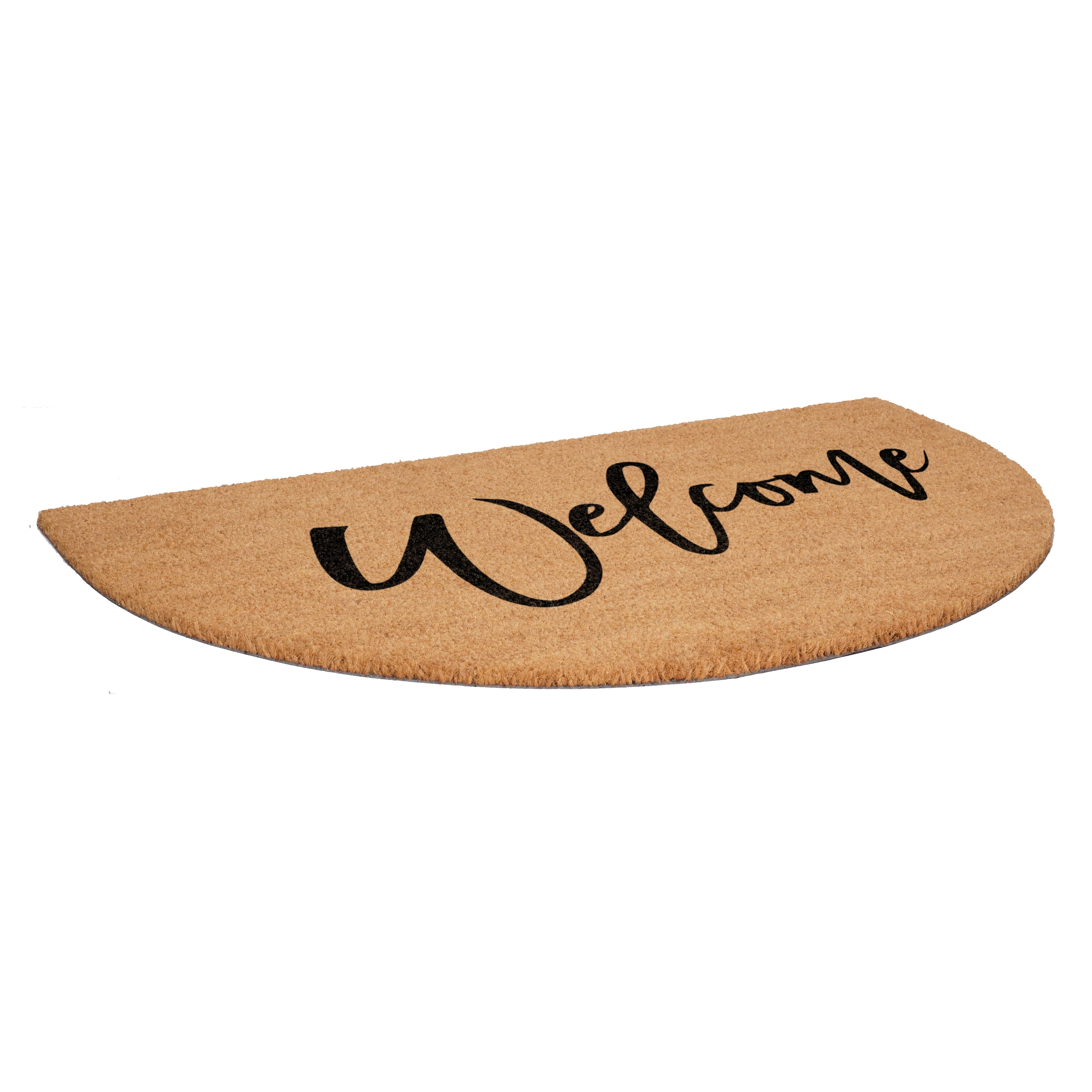 Calloway Mills 114602436 Half Round Cursive Welcome Doormat, 24"x36"