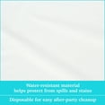 thumbnail image 6 of (4 pack) Way to Celebrate! White Plastic Round Tablecloths, 84in, 2ct, 6 of 7