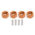 thumbnail image 1 of Adaptador de rueda hexagonal de 7 mm para coche RC de aleación de aluminio profesional FMS FCX24 1/24, color dorado, 1 of 14