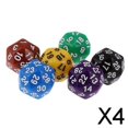 thumbnail image 1 of Paquete De 4 Dados De Varias Caras Para D&amp;D TRPG, Juguetes Para Juegos De Mesa, Opaco D30, 6 Uds. 4 piezas, 1 of 8