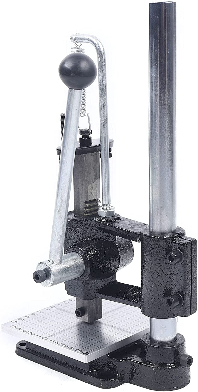 Fichiouy Leather Hole Puncher Heavy Duty Manual Press Punch Tools with Scale Plate Pp Plate&Aluminum Plate for DIY Leather Craft