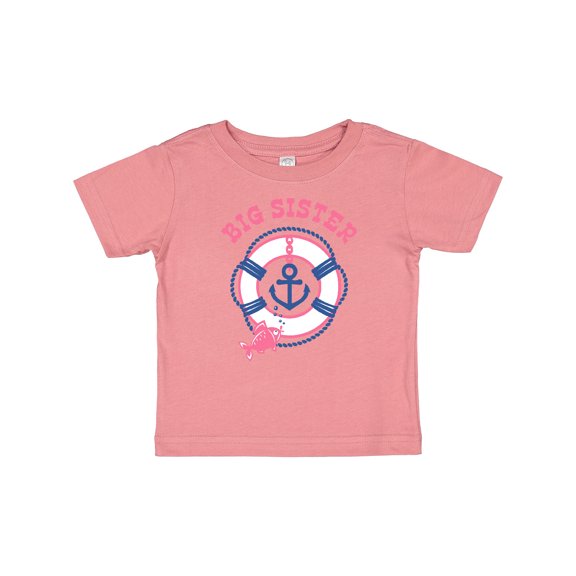 Inktastic Nautical Big Sister Girls Baby T-Shirt