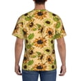 thumbnail image 3 of Qekee Sunflowers Classic Fit T-Shirt Men's Shirt Men's Tight Short Sleeves for Exercise, Running, Mountaineering - Sunflowers, 3 of 9