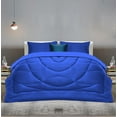 thumbnail image 2 of 1 Piece Luxury U Shape Pattern Comforter By D.N.G. BEDDINGS Premium Super Soft, 1000 Thread Count 100% Egyptian Cotton Full/Queen Size Royal Blue Color, 2 of 9