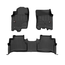 OMAC Premium Floor Mats for for Nissan Frontier 2014-2021 Crew Cab TPE Black