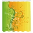 thumbnail image 3 of Ambesonne Modern Shower Curtain, Flower Swirls Branches, 69"Wx84"L, Pale Green Marigold, 3 of 3
