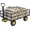 Black+Yellow, variant on EastVita Heavy Duty 500 Lbs Capacity Steel Garden Cart 3-in-1 Utility Metal Wagon with Removable Mesh Sides to Convert Into Flatbed