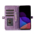 thumbnail image 4 of For Iphone 14 Zipper Card Slot Buckle Wallet Leather Phone Case (Purple), iPhone 12 Pro Max, 4 of 6