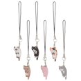 thumbnail image 4 of 6pcs Necklace Pendants Cat-shaped Hanging Charm Cartoon Animal Key Chain Decor, 4 of 4
