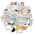thumbnail image 1 of Mistaha 50PCS Cute Cat Cartoon Stickers Reusable Waterproof Non-trace Stickers for PC Laptop Mobile Phone, 1 of 6