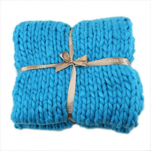 Chunky Knit Blanket - Cozy Chunky Knit Blanket Throw, Knitted Throw Blanket - Chunky Blanket, Crochet Blanket, Cable Knit Throw Blanket Chunky Yarn Blanket Braided Blanket(39"x47")