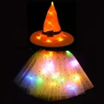 thumbnail image 4 of Luces LED luminosas para mujer, niña y niño, sombrero de elfo, bruja, falda con estrellas, telaraña, disfraz de mago, regalo para fiesta, festival de Halloween, 4 of 5