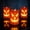 Orange, variant on Halloween LED Flameless Candles, Spooky Skull & Jack-o'-Lantern Battery Operated Candles, Glitter Light Up Themed Decor for Indoor Party & Haunted House