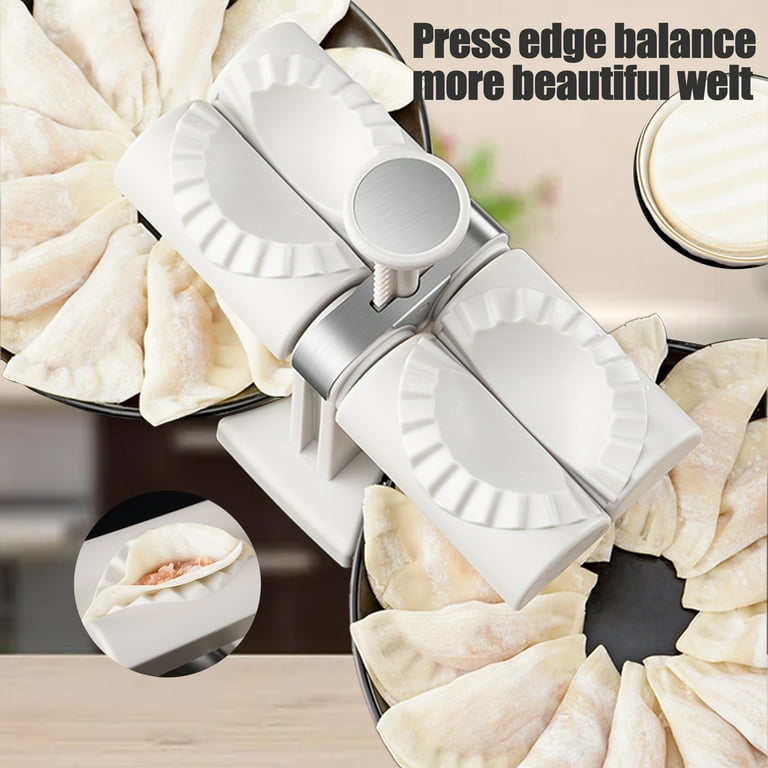 Mekbok Dumpling Maker Machine - Household Double Head Automatic Dumpling Maker Mould, Stainless Steel Dumpling Maker,Make Dumplings Quickly and Easily