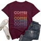 thumbnail image 2 of Gibobby Camisetas Mujer Manga Corta Camisa Letras Tops Camiseta Estampado Mujer O-cuello Corto Casual Túnica Manga Mujer Blusa(Rojo,CH), 2 of 3