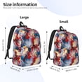thumbnail image 2 of Rateoe Hawaiian Style Pattern Durable Canvas Backpack for Men & Women – Stylish & Lightweight – Adjustable Straps, Multiple Pockets – Fits 15-17 Inch LaptopsSmall, 2 of 5
