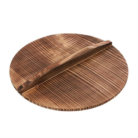 

Anti Scalding Pot Cover Lightweight Round Skillet Cover Kitchen Accessory Wooden Thickened Cookware Lids for Camping lodges Pots Household 34cm