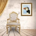 thumbnail image 3 of Fab Funky 20x24 Gold Ornate Wood Framed with Double Matting Museum Art Print Titled - Puffin Portrait, 3 of 4