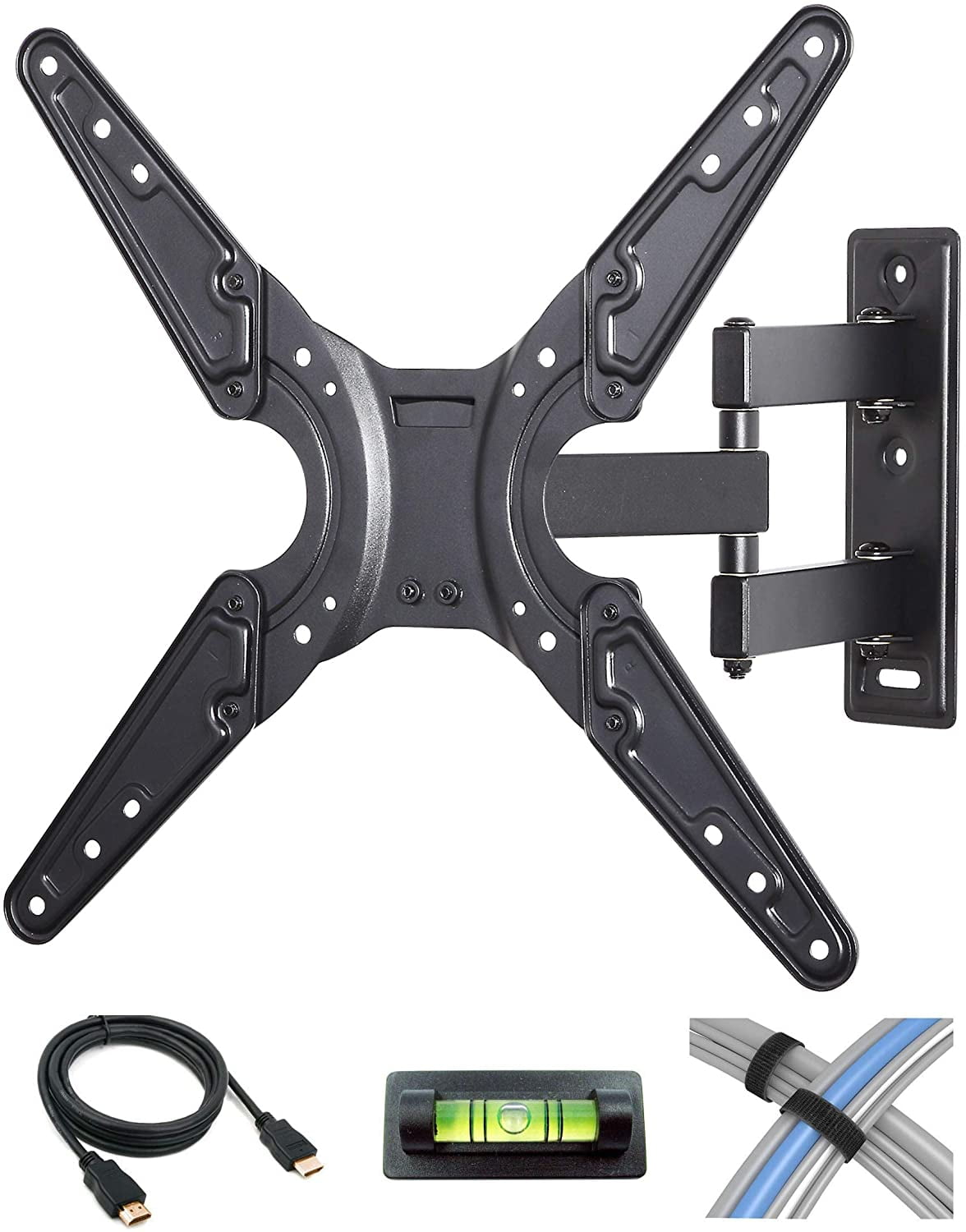 Full Motion TiltSwivel TV Wall Mount for 26"52" Flat Screen TVs with